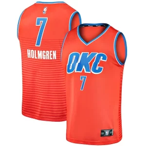 Único Bonito Chet Holmgren Oklahoma City Thunder Fast Break Replica Player Jersey Statement Edition Orange
