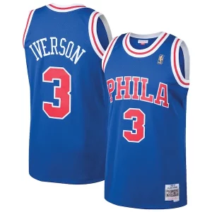 Encantador Delicioso Hermoso Allen Iverson Philadelphia 76ers 1996/97 Hardwood Classics Throwback Swingman Jersey Royal