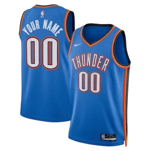 Magnífico Fácil de llevar Oklahoma City Thunder Nike Unisex Swingman Custom Jersey Blue Icon Edition
