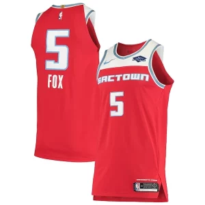 Clásico De'Aaron Fox Sacramento Kings Nike Authentic Badge Jersey City Edition Red