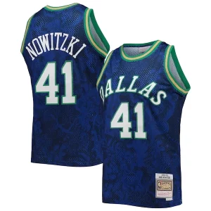 Exquisito Dirk Nowitzki Dallas Mavericks Hardwood Classics 1998/99 Lunar New Year Swingman Jersey Blue