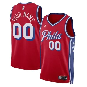 Delicioso Philadelphia 76ers Jordan Brand Unisex 2022/23 Swingman Custom Jersey Statement Edition Red