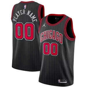Cool Chicago Bulls Jordan Brand Swingman Custom Jersey Statement Edition Black