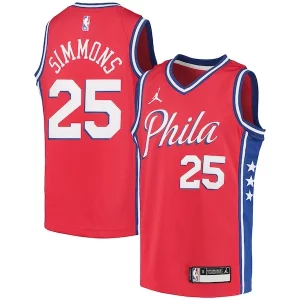 Atractivo Ben Simmons Philadelphia 76ers Jordan Brand Youth 2020/21 Swingman Player Jersey Statement Edition Red