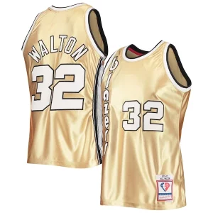 Increíble Comodo Robusto Bill Walton Portland Trail Blazers 75th Anniversary 1976/77 Hardwood Classics Swingman Jersey Gold