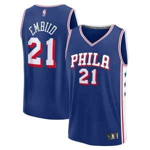 Sofisticado Genial Joel Embiid Philadelphia 76ers Fast Break Replica Player Jersey Icon Edition Royal