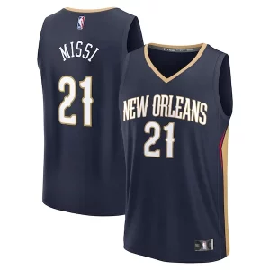 Sofisticado Yves Missi New Orleans Pelicans 2024 NBA Draft Fast Break Player Jersey Icon Edition Navy