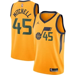 Original Estupendo Donovan Mitchell Utah Jazz Jordan Brand 2020/21 Swingman Jersey Statement Edition Gold
