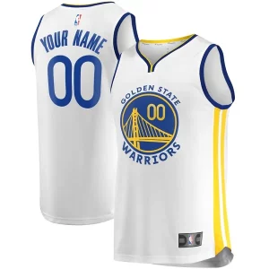 Sofisticado Golden State Warriors Fast Break Custom Replica Jersey White Association Edition/Royal