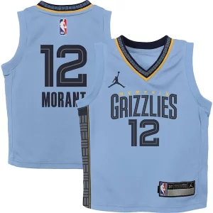 Resistente Chulo Ja Morant Memphis Grizzlies Jordan Brand Preschool 2022/23 Statement Edition Jersey Light Blue