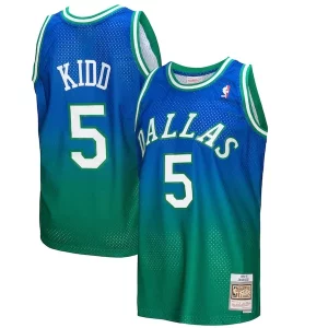 Genial Estupendo Cool Jason Kidd Dallas Mavericks 1994/95 Hardwood Classics Fadeaway Swingman Player Jersey Green/Navy