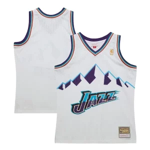 Sofisticado Magnífico Exquisito Utah Jazz 1996 97 Hardwood Classics Swingman Jersey White