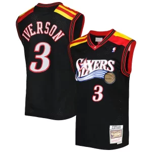 Increíble Genial Allen Iverson Philadelphia 76ers Hardwood Classics 2006/07 Swingman Jersey Black