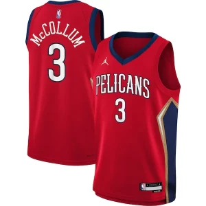 Chulo Elegante Fácil de llevar C.J. McCollum New Orleans Pelicans Jordan Brand Youth Swingman Jersey Statement Edition Red