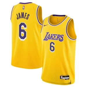 Clásico LeBron James Los Angeles Lakers Nike Youth Swingman Jersey Icon Edition Gold