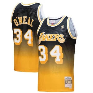 Magnífico Delicioso Versátil Shaquille O'Neal Los Angeles Lakers 1996/97 Hardwood Classics Fadeaway Swingman Player Jersey Gold/Black