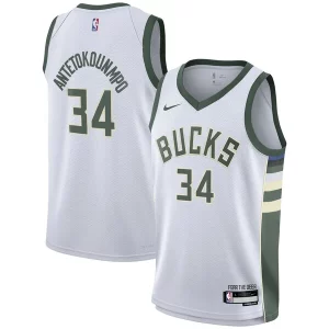 Moderno Exquisito Maravilloso Giannis Antetokounmpo Milwaukee Bucks Nike Youth Swingman Jersey Association Edition White