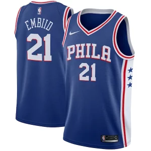Moderno Fantástico Joel Embiid Philadelphia 76ers Nike Swingman Jersey Royal Icon Edition