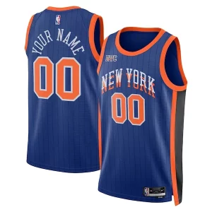 Encantador New York Knicks Nike Unisex 2023/24 Custom Swingman Jersey Blue City Edition