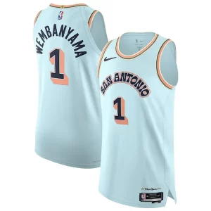 Clásico Chulo Estupendo Victor Wembanyama San Antonio Spurs Nike 2024/25 Authentic Player Jersey City Edition Light Blue