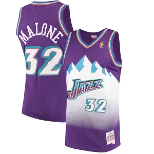 Fantástico Magnífico Resistente Karl Malone Utah Jazz 1996/97 Hardwood Classics Swingman Jersey Purple