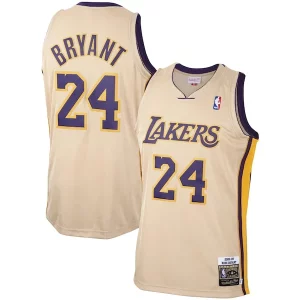 Cool Men's Los Angeles Lakers Kobe Bryant Gold 2008 09 Hardwood Classics Authentic Player Jersey