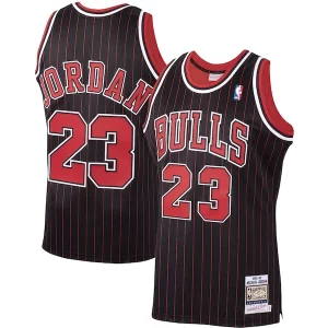 Original Comodo Michael Jordan Chicago Bulls 1995/96 Hardwood Classics Authentic Jersey Black/Scarlet/White
