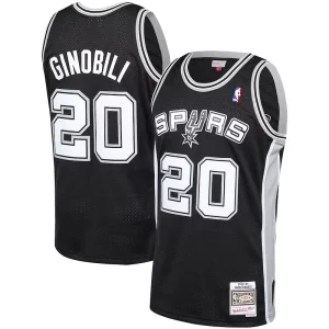 Versátil Manu Ginobili San Antonio Spurs 2002 03 Hardwood Classics Player Swingman Jersey Black