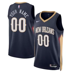 Fácil de llevar Resistente New Orleans Pelicans Nike Unisex 2022/23 Swingman Custom Jersey Navy Icon Edition