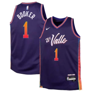 Original Maravilloso Devin Booker Phoenix Suns Nike Youth Swingman Replica Jersey City Edition Purple