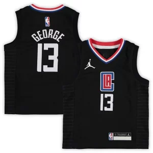 Delicioso Maravilloso Robusto Paul George LA Clippers Jordan Brand Preschool 2020/21 Fast Break Replica Jersey Statement Edition Black