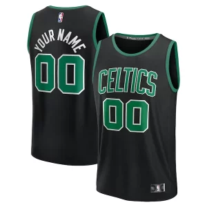 Sofisticado Boston Celtics Youth Custom Fast Break Jersey Black Statement Edition/Kelly Green/White