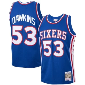 Fácil de llevar Fantástico Darryl Dawkins Philadelphia 76ers 1976/77 Hardwood Classics Swingman Jersey Royal
