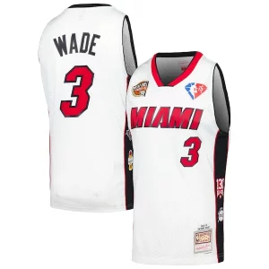 Único Dwyane Wade Miami Heat Unisex Hall of Fame Class of 2023 Throwback Swingman Jersey White