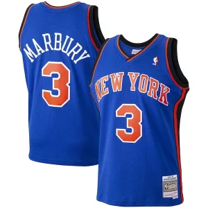 Chulo Ideal Stephon Marbury New York Knicks Hardwood Classics Swingman Jersey Blue