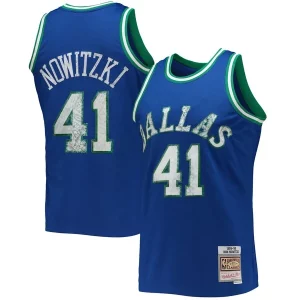 Fácil de llevar Perfecto Robusto Dirk Nowitzki Dallas Mavericks 1998/99 Hardwood Classics NBA 75th Anniversary Diamond Swingman Jersey Blue