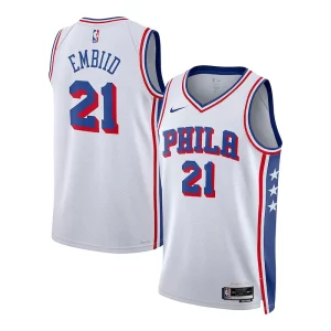 Hermoso Cool Joel Embiid Philadelphia 76ers Nike Youth Swingman Jersey Association Edition White