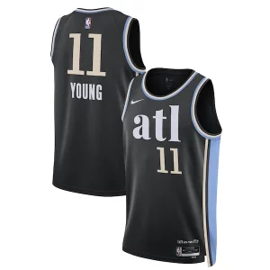 Original Trae Young Atlanta Hawks Nike Unisex 2023/24 Swingman Jersey Black City Edition