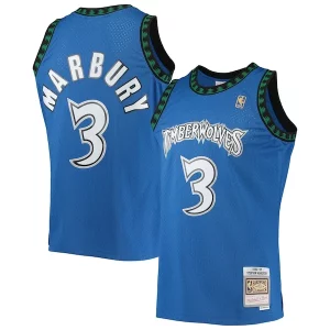 Atractivo Versátil Stephon Marbury Minnesota Timberwolves 1996/97 Hardwood Classics Swingman Jersey Blue
