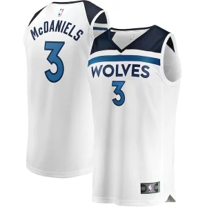Único Ideal Jaden McDaniels Minnesota Timberwolves Youth Fast Break Replica Player Jersey Association Edition White