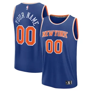 Fácil de llevar New York Knicks Custom Fast Break Jersey Blue Icon Edition