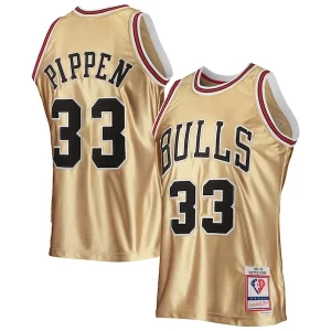 Comodo Cool Estupendo Scottie Pippen Chicago Bulls 75th Anniversary 1997/98 Hardwood Classics Swingman Jersey Gold