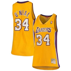 Comodo Versátil Duradero Shaquille O'Neal Los Angeles Lakers Women's 1999/00 Hardwood Classics Swingman Jersey Gold