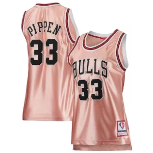 Elegante Scottie Pippen Chicago Bulls Women's 75th Anniversary Rose Gold 1997 Swingman Jersey Pink