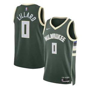 Increíble Damian Lillard Milwaukee Bucks Nike Unisex Swingman Jersey Icon Edition Hunter Green
