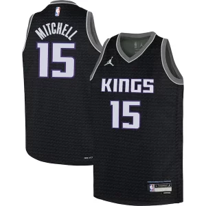Ideal Chulo Davion Mitchell Sacramento Kings Jordan Brand Youth Swingman Jersey Statement Edition Black