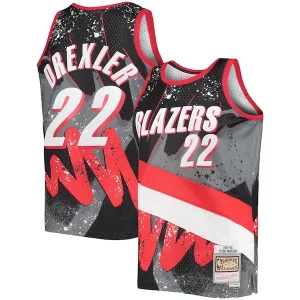 Sofisticado Atractivo Clyde Drexler Portland Trail Blazers Hardwood Classics 1991/92 Hyper Hoops Swingman Jersey Black