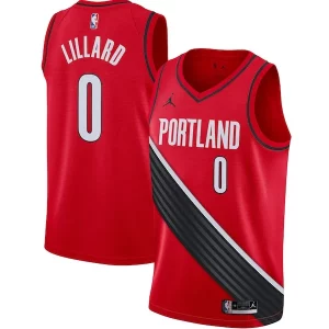 Lujoso Damian Lillard Portland Trail Blazers Jordan Brand 2020/21 Swingman Jersey Statement Edition Red