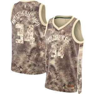 Moderno Chulo Giannis Antetokounmpo Milwaukee Bucks Nike Unisex Select Series Swingman Jersey Brown