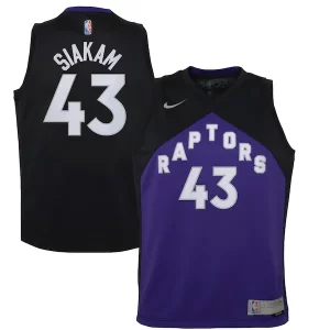 Duradero Elegante Pascal Siakam Toronto Raptors Nike Youth 2020/21 Swingman Player Jersey Black/Purple Earned Edition